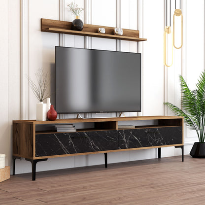 Έπιπλο Τηλεόρασης TV Βάση Σύνθεση Καρυδί Μαύρο | 845HCT3101