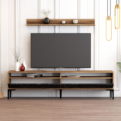 Έπιπλο Τηλεόρασης TV Βάση Σύνθεση Καρυδί Μαύρο | 845HCT3101
