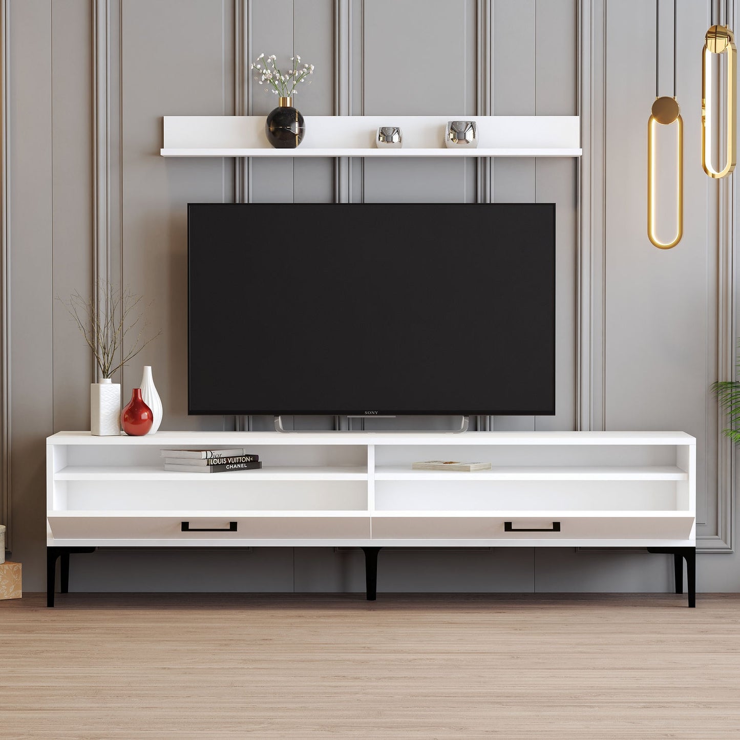 Έπιπλο Τηλεόρασης TV Βάση Σύνθεση Λευκό | 845HCT3102