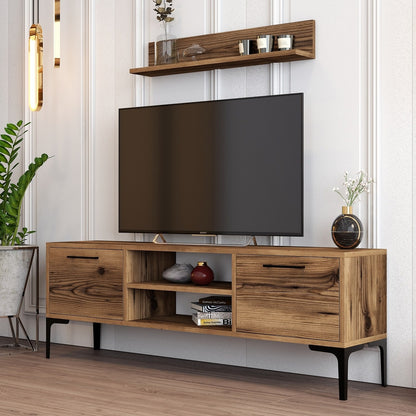 Έπιπλο Τηλεόρασης TV Βάση Σύνθεση Καρυδί | 845HCT3103