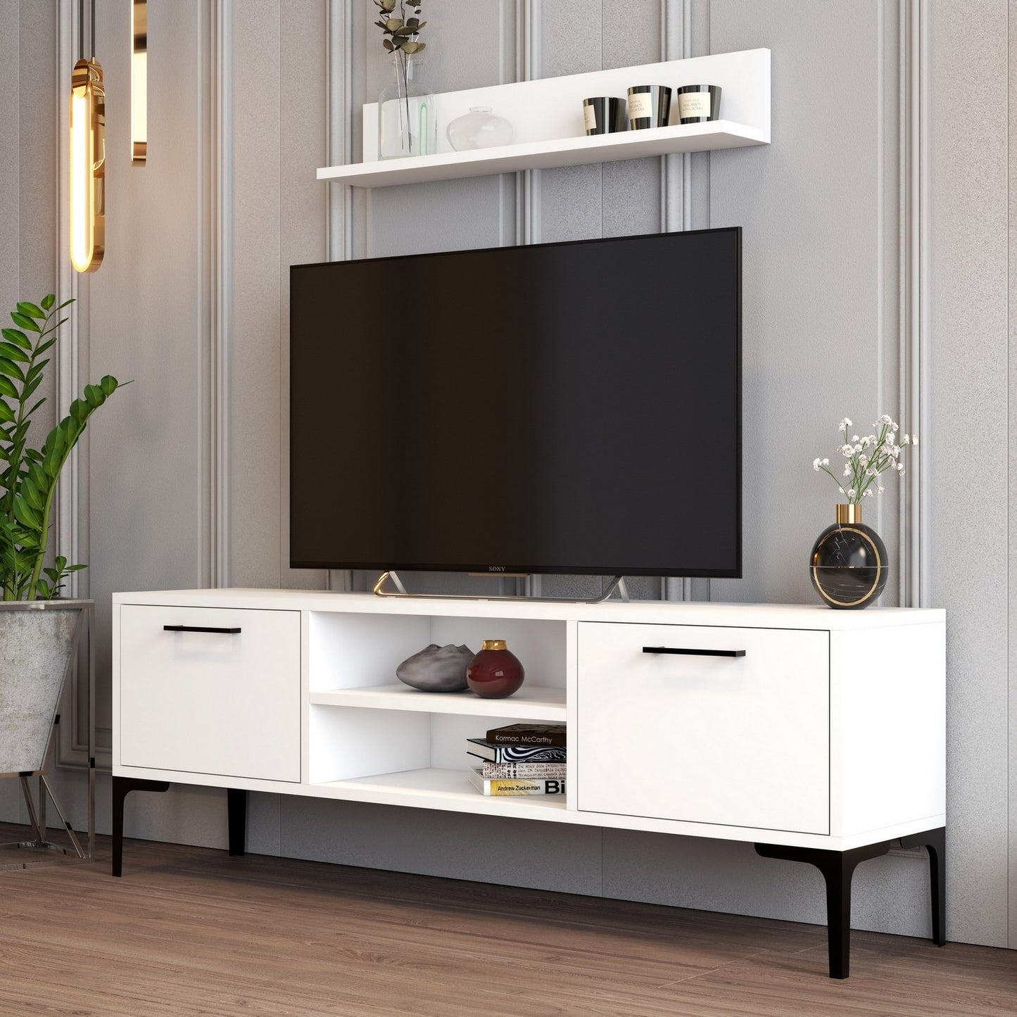 Έπιπλο Τηλεόρασης TV Βάση Σύνθεση Λευκό | 845HCT3105