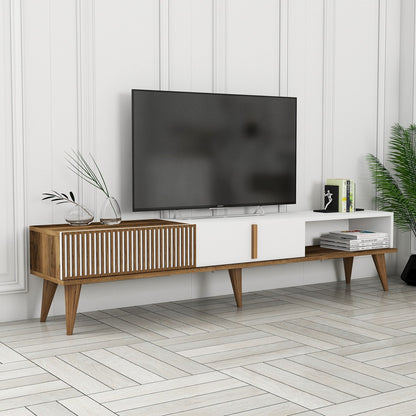 Έπιπλο Τηλεόρασης TV Βάση Σύνθεση Καρυδί Λευκό | 845HCT3106