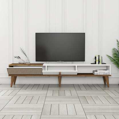 Έπιπλο Τηλεόρασης TV Βάση Σύνθεση Καρυδί Λευκό | 845HCT3106