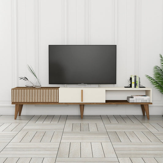 Έπιπλο Τηλεόρασης TV Βάση Σύνθεση Καρυδί Κρεμ | 845HCT3107