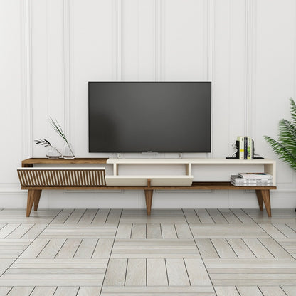Έπιπλο Τηλεόρασης TV Βάση Σύνθεση Καρυδί Κρεμ | 845HCT3107