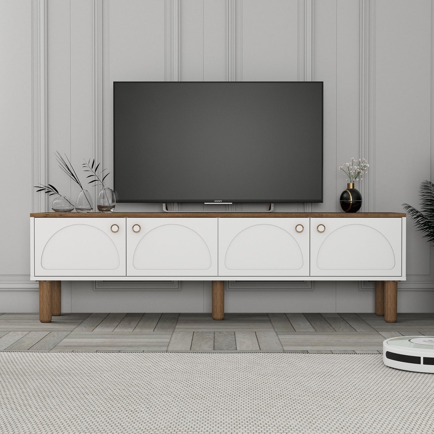 Έπιπλο Τηλεόρασης TV Βάση Σύνθεση Λευκό | 845HCT3112