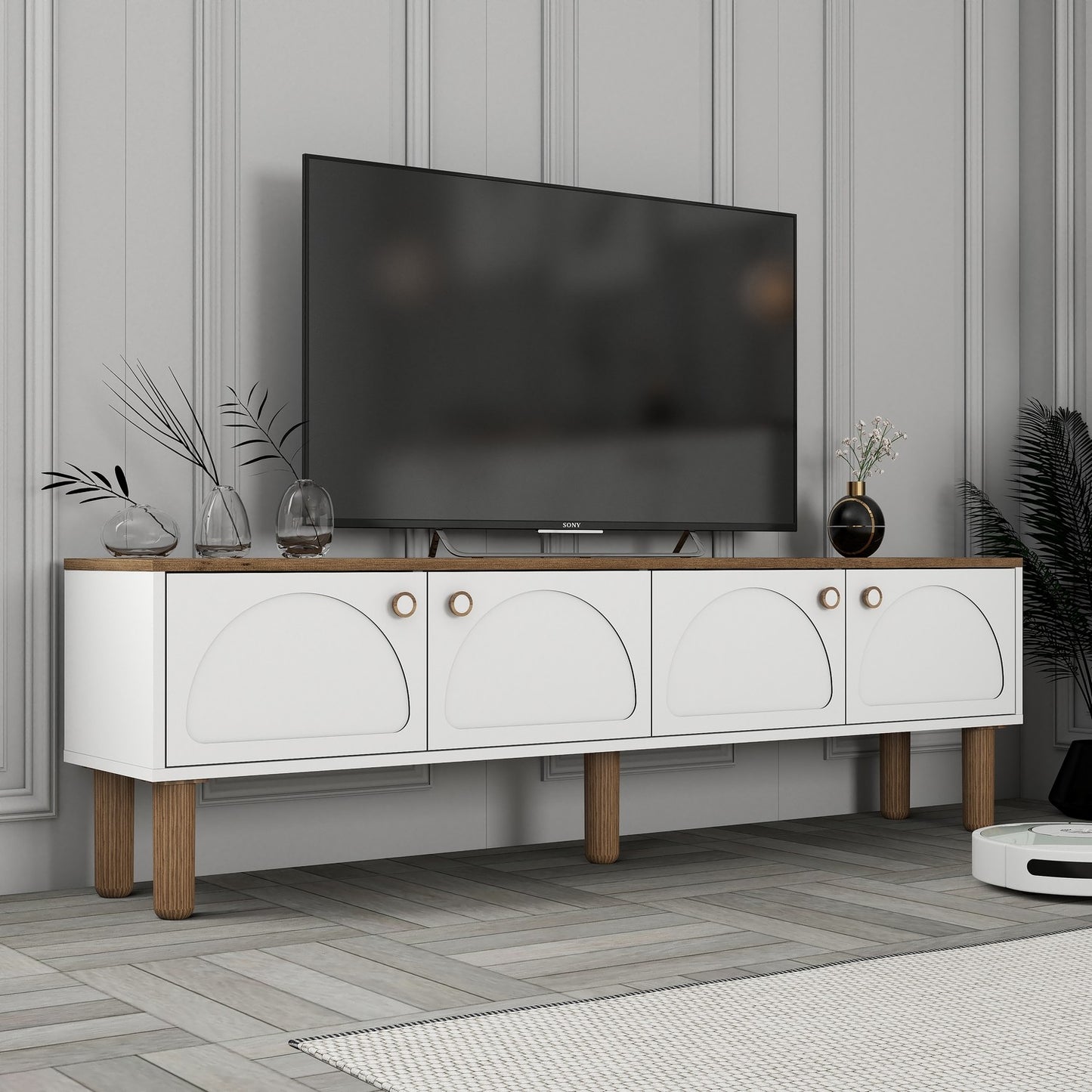 Έπιπλο Τηλεόρασης TV Βάση Σύνθεση Λευκό | 845HCT3112