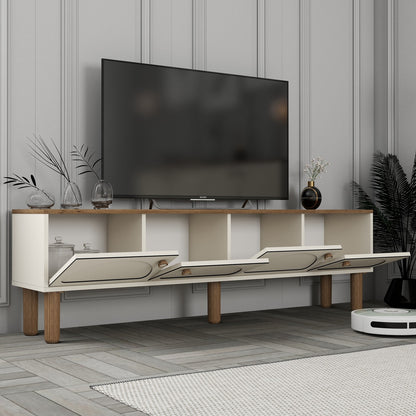 Έπιπλο Τηλεόρασης TV Βάση Σύνθεση Κρεμ | 845HCT3113
