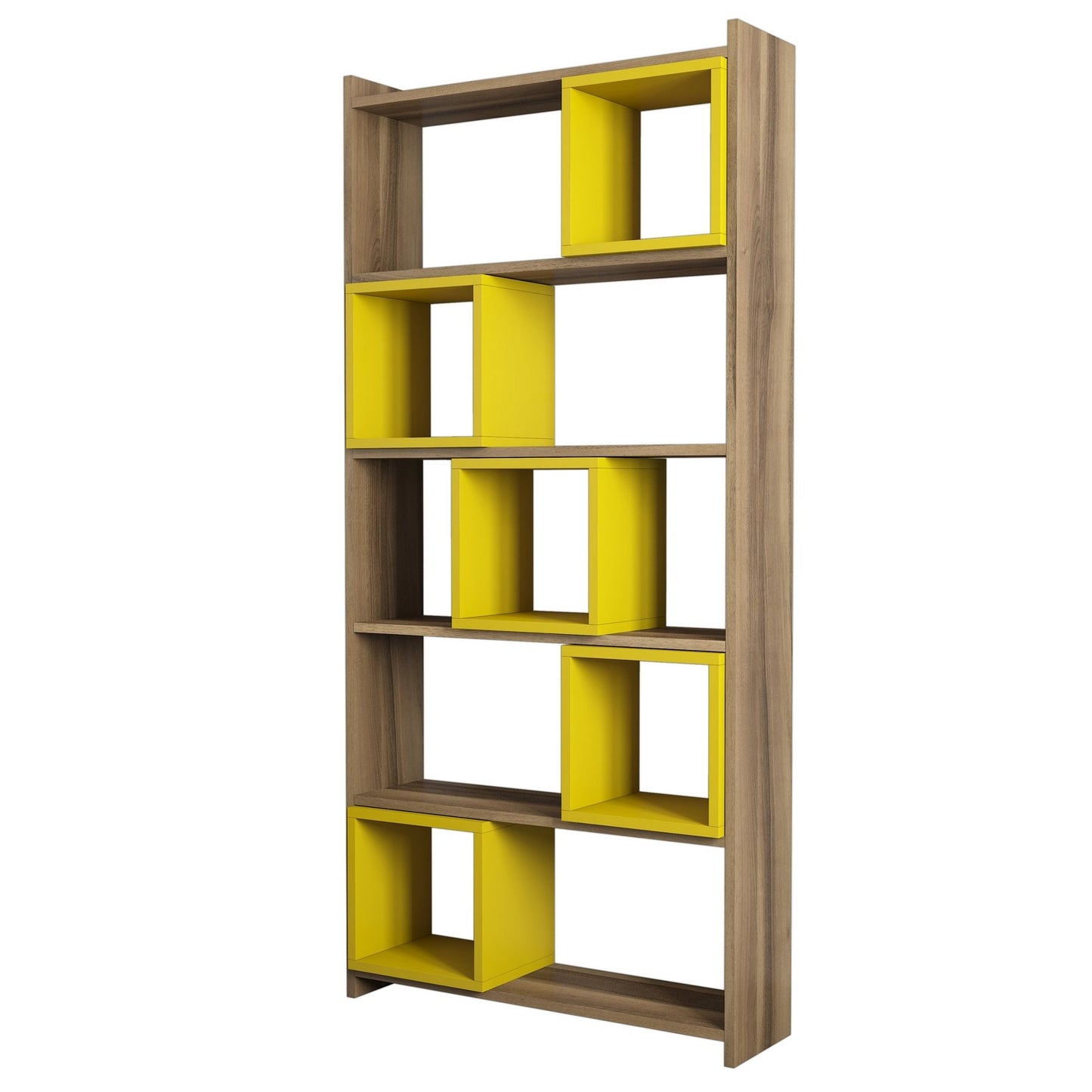 Βιβλιοθήκη 80 × 22 × 170 εκ. Καρυδί Κίτρινο GR845HCT3604