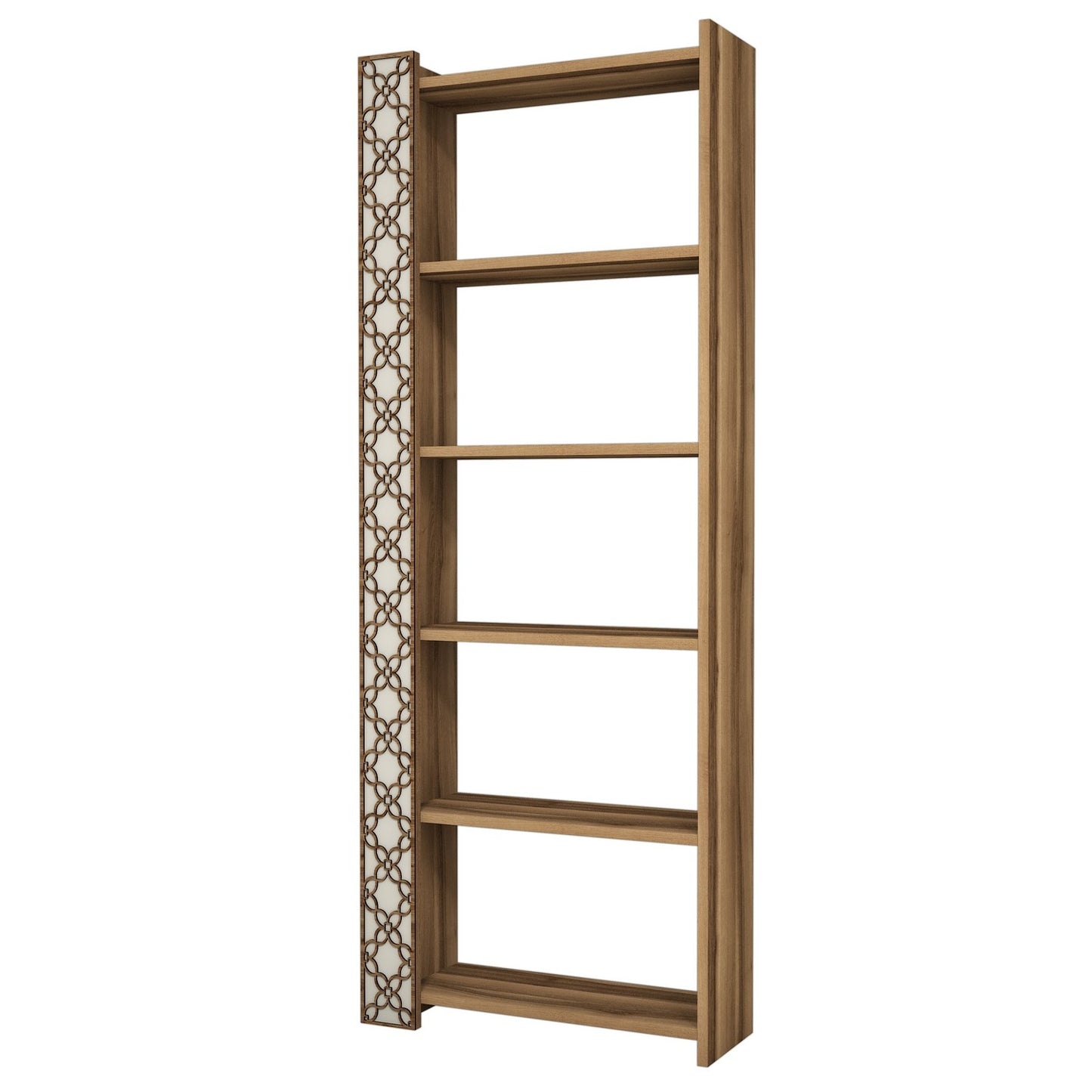 Βιβλιοθήκη 64,6 × 24,2 × 170 εκ. Καρυδί Κρεμ GR845HCT3609