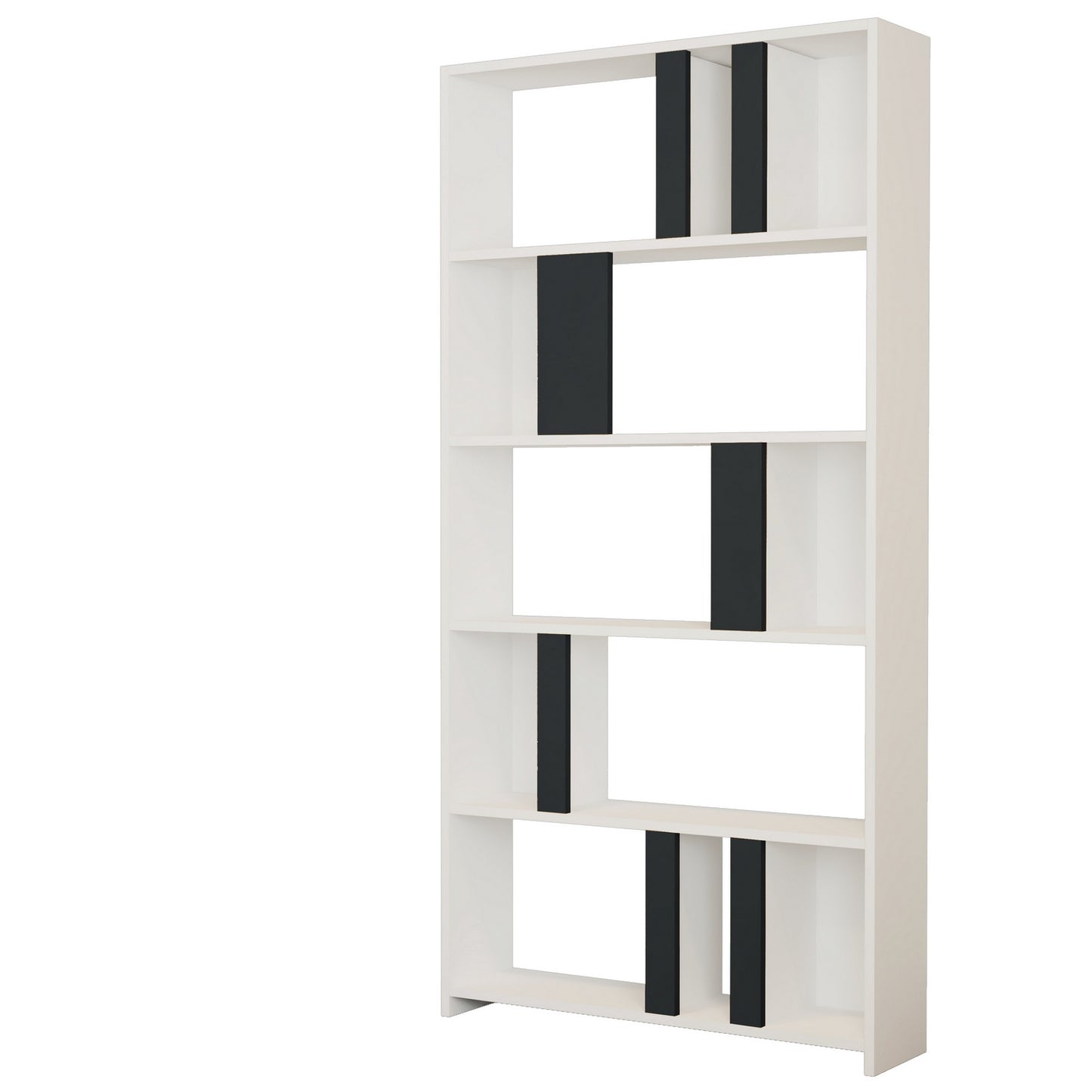 Βιβλιοθήκη 90 × 20 × 180 εκ. Λευκό Ανθρακί GR845HCT3635