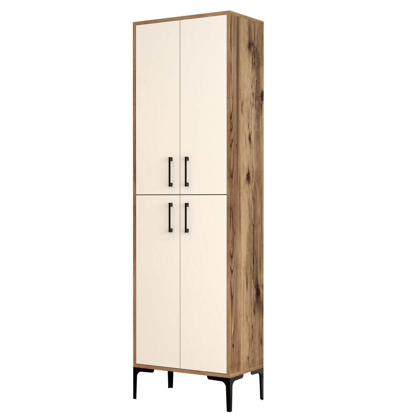 Παπουτσοθήκη Ντουλάπι Αποθήκευσης Παπουτσιών 187x41,5x14,5 εκ. Walnut Cream | 845HCT4105