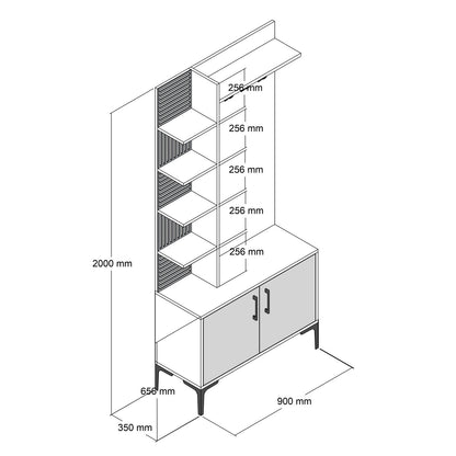 Έπιπλο Εισόδου Βάση Χολ με Ράφια Γάντζους Μοντέρνο Βιομηχανικό Έπιπλο Εισόδου Παπουτσοθήκη 845HCT4220