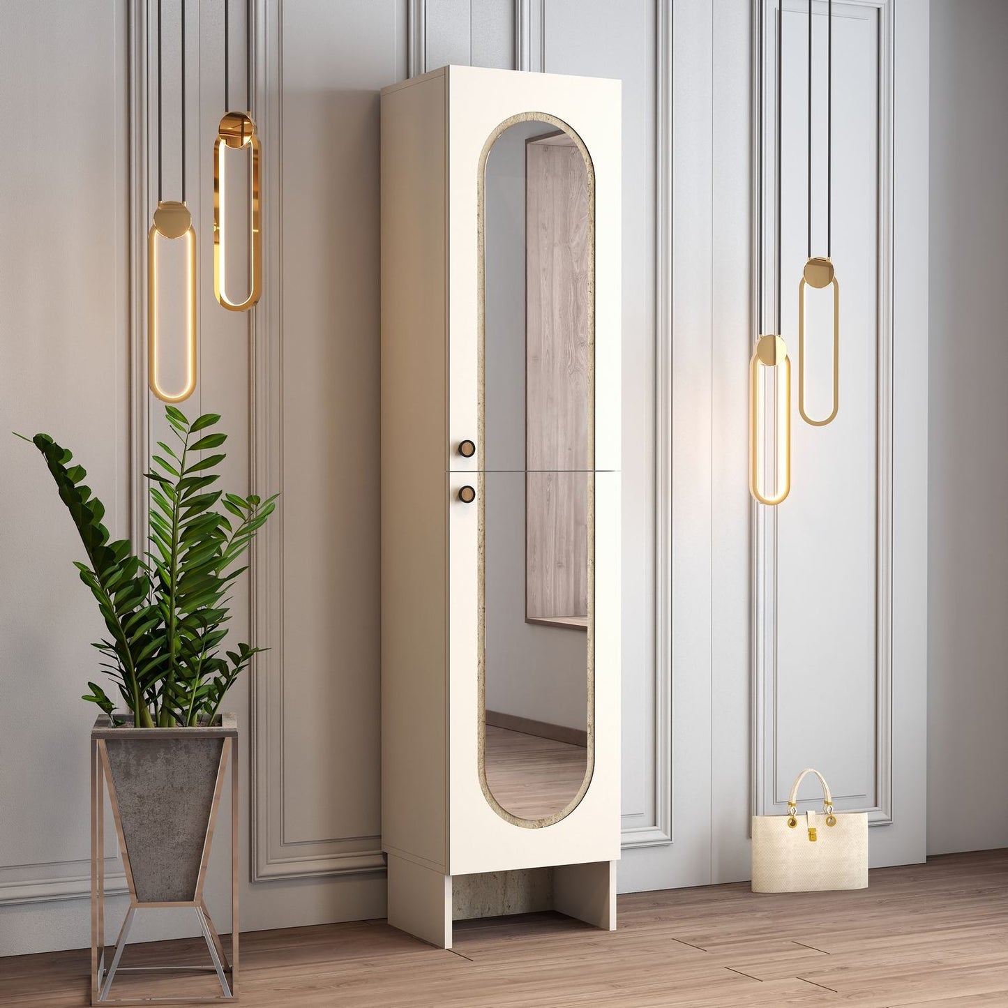 Ντουλάπα Έπιπλο Εισόδου με Καθρέφτη