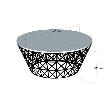 Τραπεζάκι Σαλονιού Δρυς - Μαύρο 90 x 90 x 38 εκ GR845HCT5225