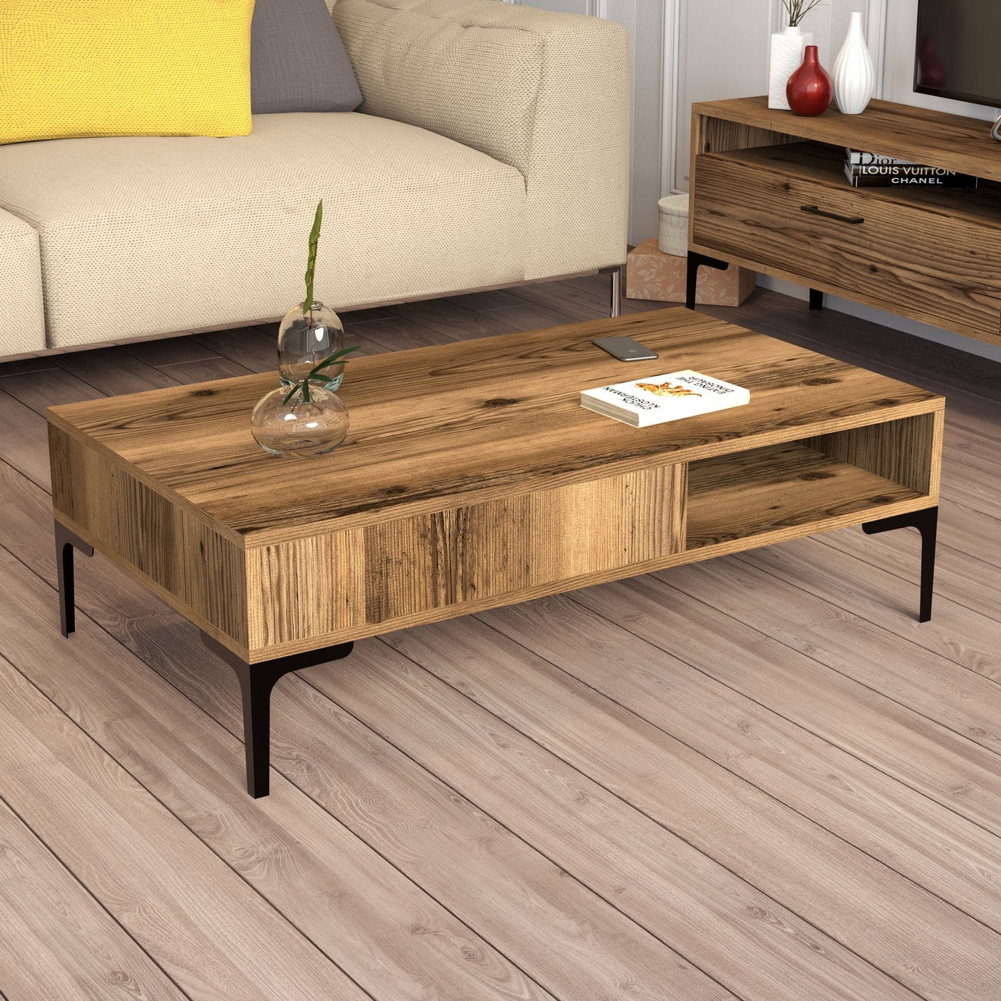 Τραπεζάκι Σαλονιού Καρυδί 105 x 60 x 32,6 εκ GR845HCT5268