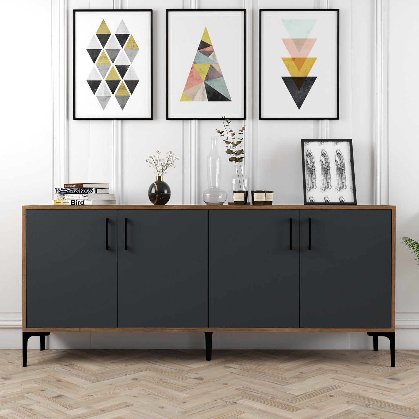 Μπουφές Καρυδί
Ανθρακί 180x35x78cm | 845HCT5301
