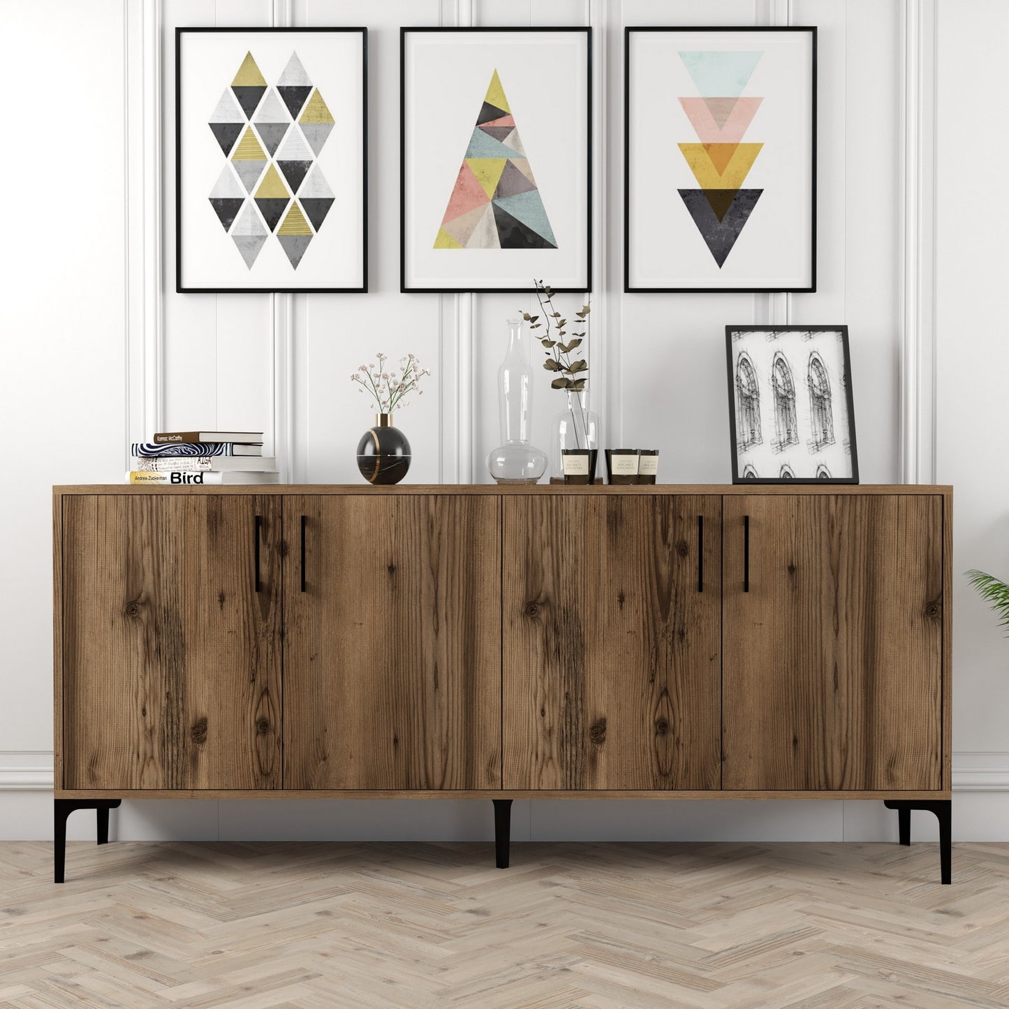 Μπουφές Καρυδί 180x35x78cm | 845HCT5304