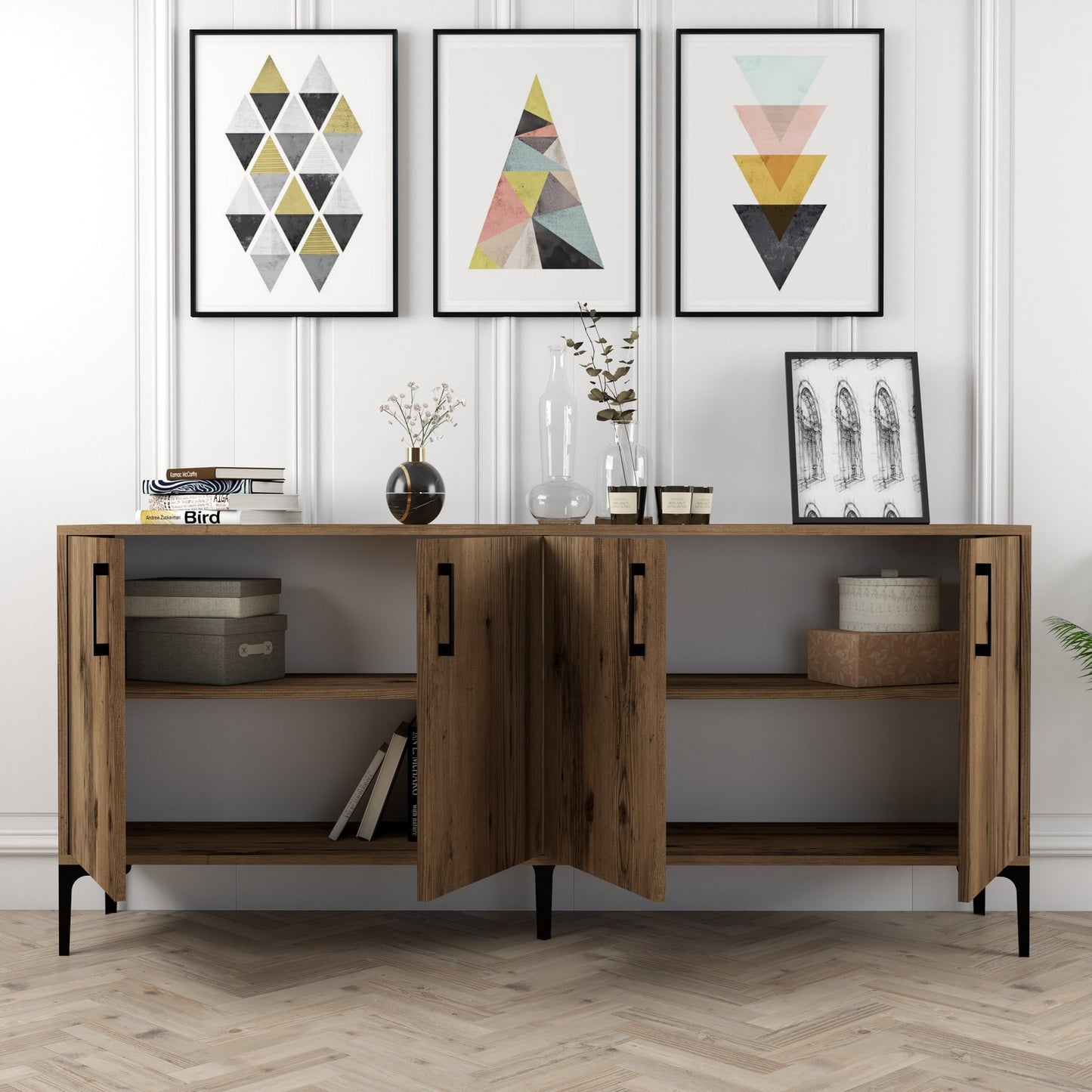 Μπουφές Καρυδί 180x35x78cm | 845HCT5304