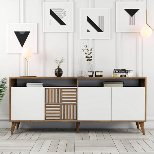 Μπουφές Καρυδί
Λευκό 180x35x78cm | 845HCT5316
