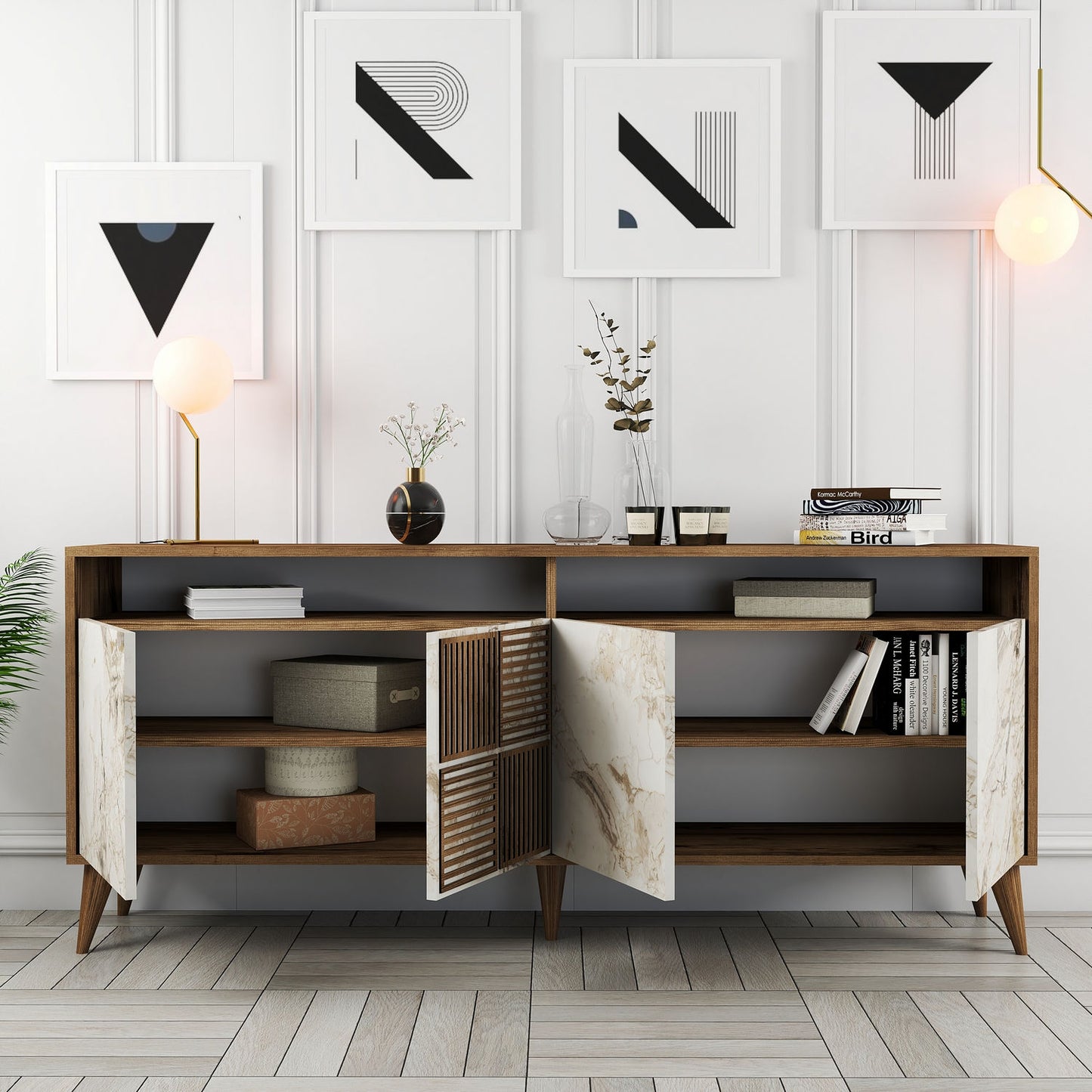 Μπουφές Καρυδί
Λευκό 180x35x78cm | 845HCT5317