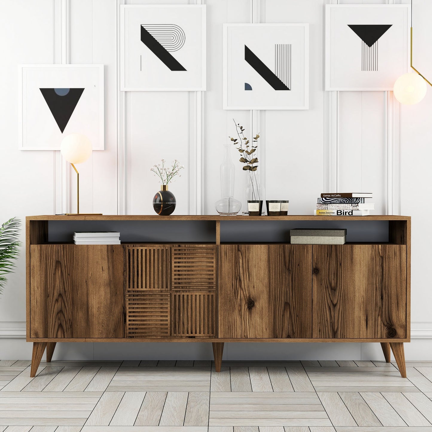 Μπουφές Καρυδί 180x35x78cm | 845HCT5318