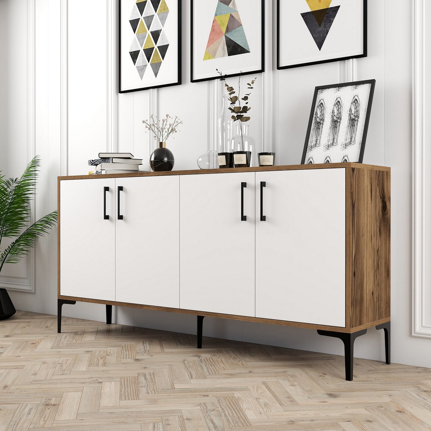 Μπουφές Καρυδί
Λευκό 160x35x78cm | 845HCT5323