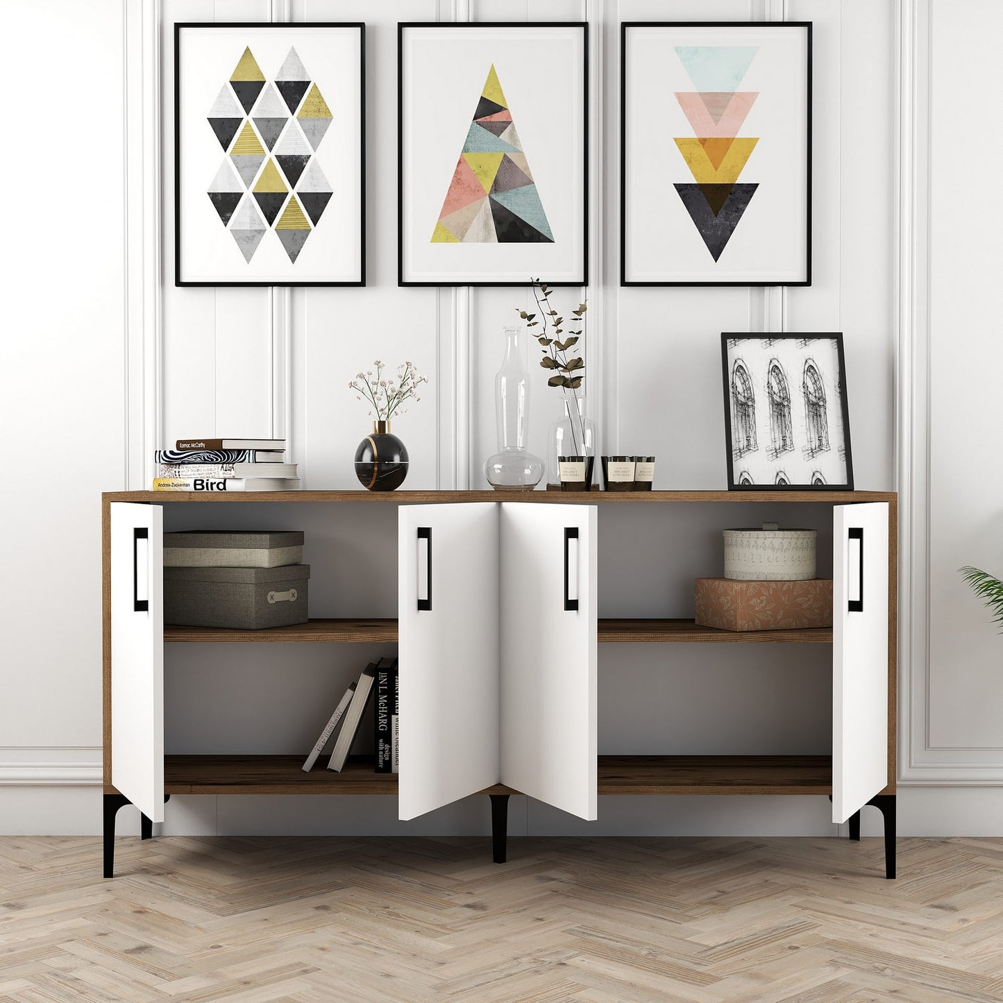 Μπουφές Καρυδί
Λευκό 160x35x78cm | 845HCT5323