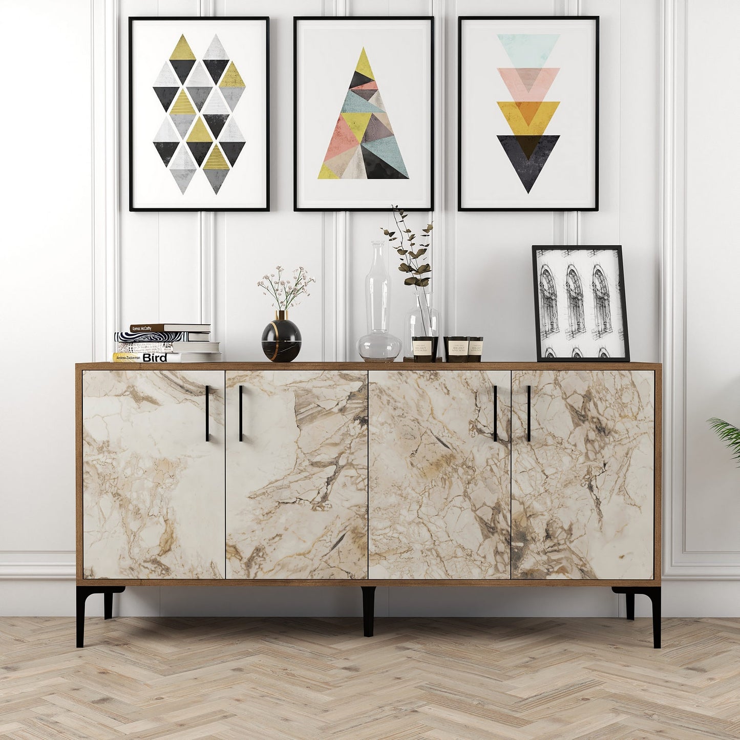 Μπουφές Καρυδί
Λευκό Μάρμαρο 160x35x78cm | 845HCT5324