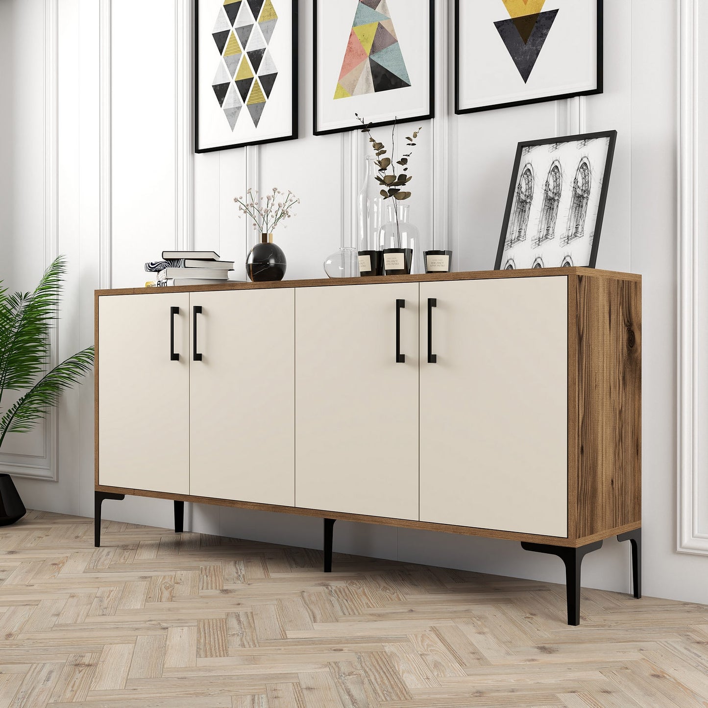 Μπουφές Καρυδί
Κρεμ 160x35x78cm | 845HCT5326