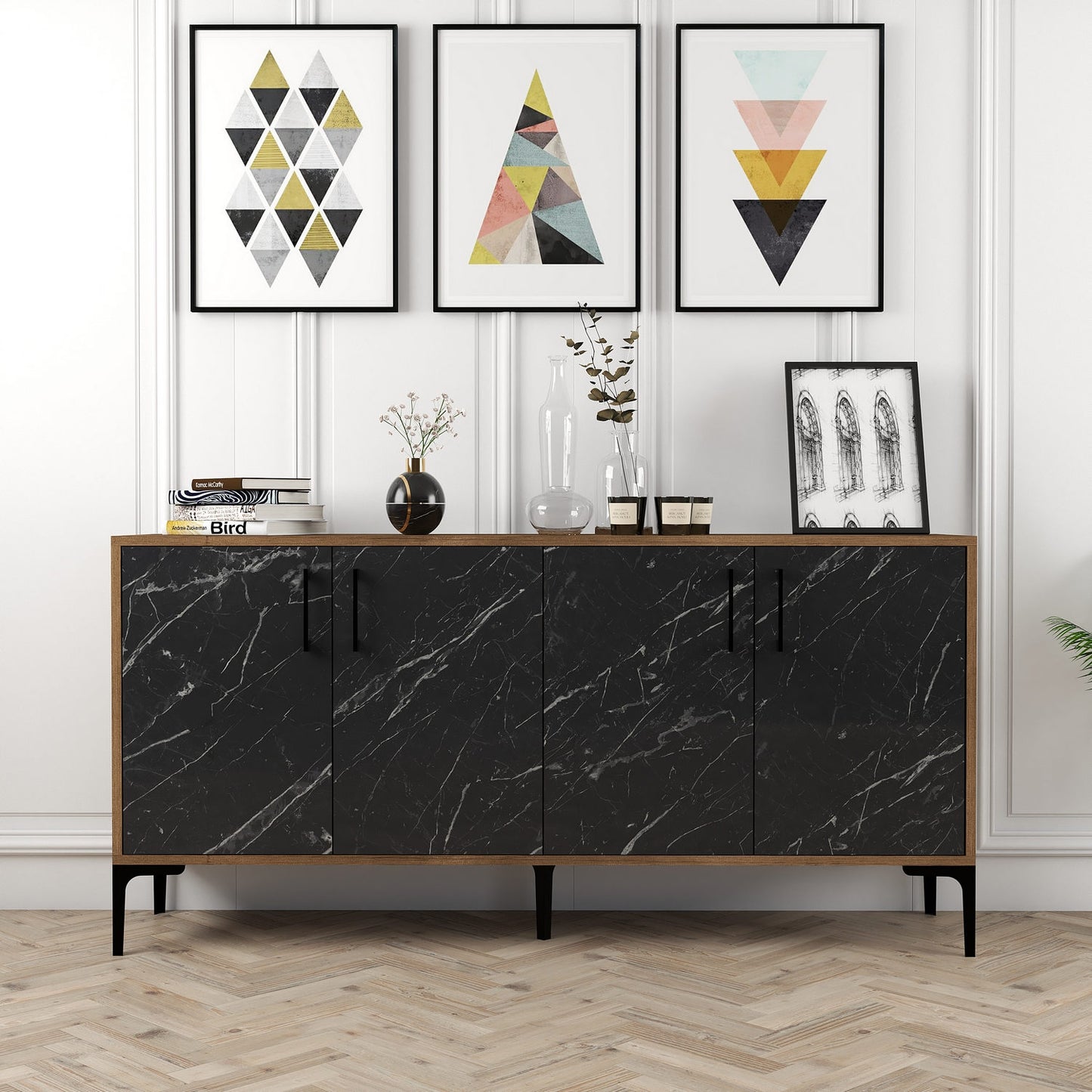 Μπουφές Καρυδί
Μαύρο Μάρμαρο 160x35x78cm | 845HCT5327