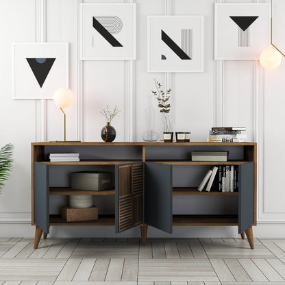 Μπουφές Καρυδί
Ανθρακί 160x35x78cm | 845HCT5329
