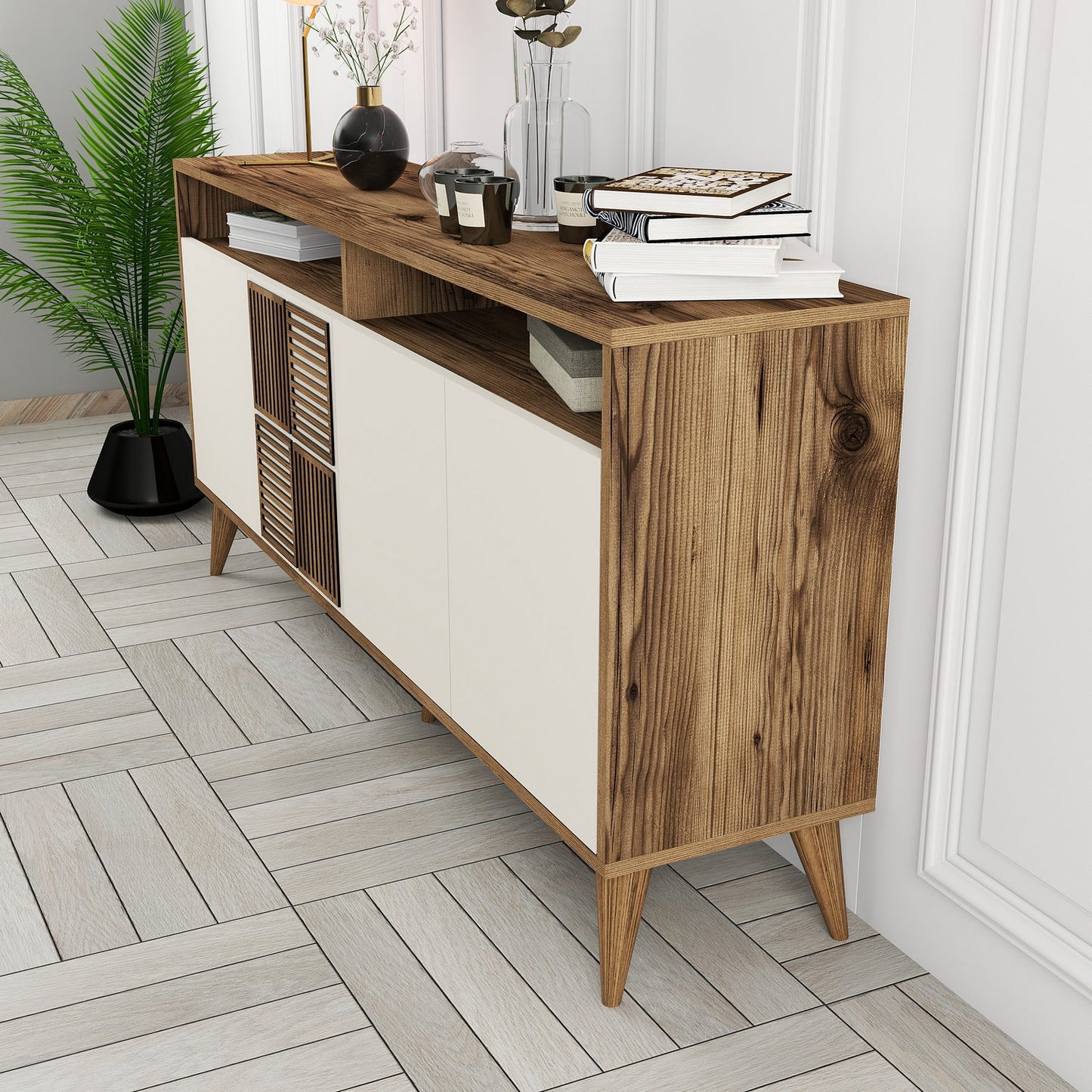Μπουφές Καρυδί
Κρεμ 160x35x78cm | 845HCT5333