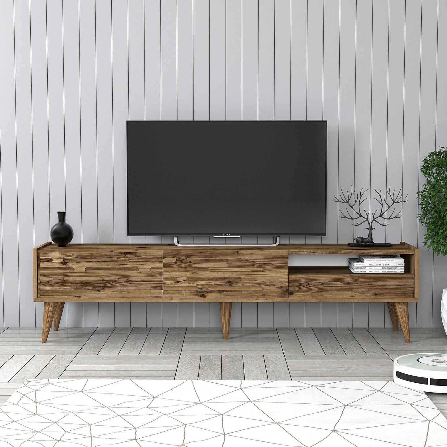 Έπιπλο Τηλεόρασης TV Βάση Σύνθεση Καρυδί | 845HCT5352