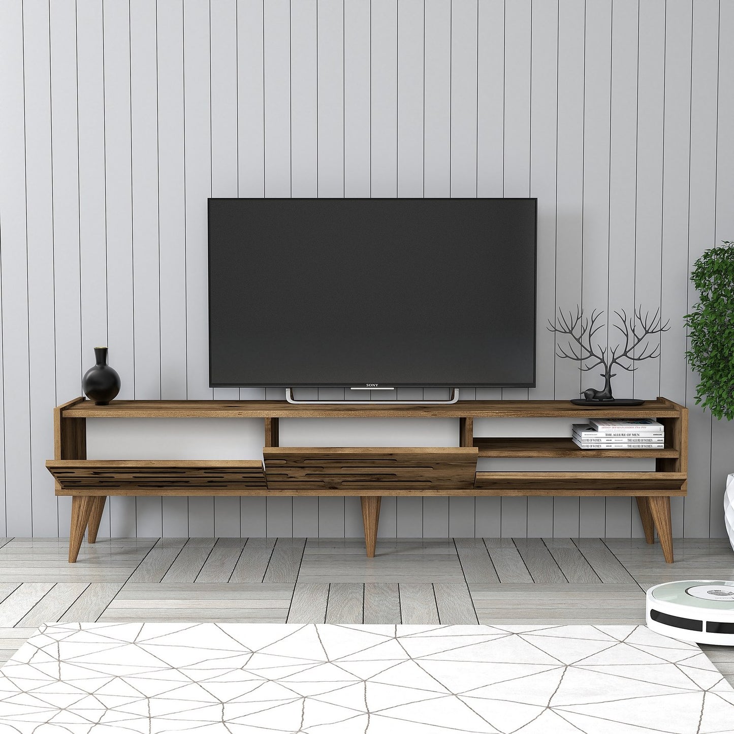 Έπιπλο Τηλεόρασης TV Βάση Σύνθεση Καρυδί | 845HCT5352