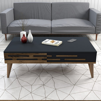 Τραπεζάκι Σαλονιού Καρυδί - Ανθρακί 105 x 34,6 x 60 εκ GR845HCT5356