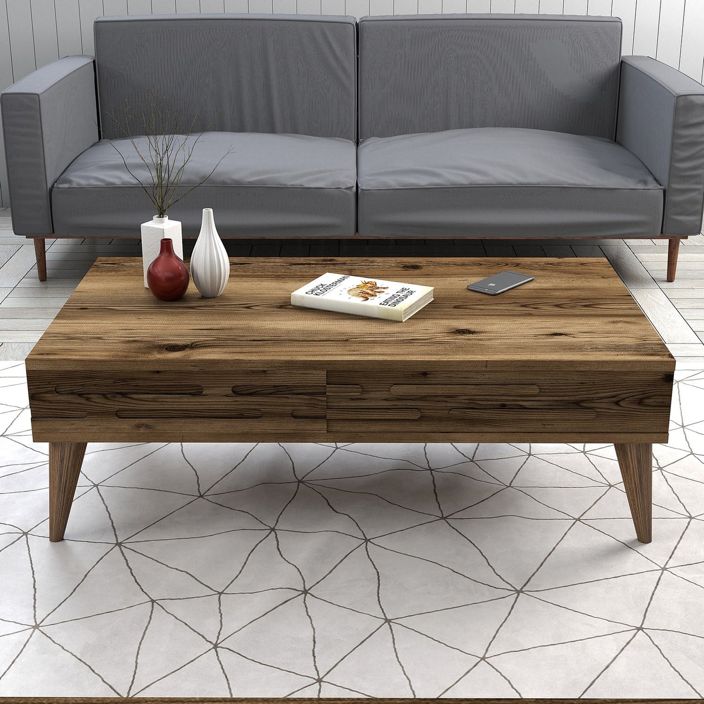 Τραπεζάκι Σαλονιού Καρυδί 105 x 34,6 x 60 εκ GR845HCT5359