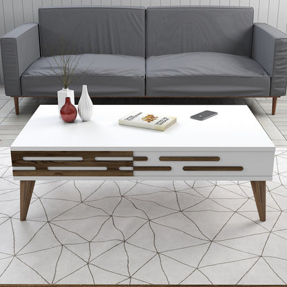 Τραπεζάκι Σαλονιού Λευκό 105 x 34,6 x 60 εκ GR845HCT5362