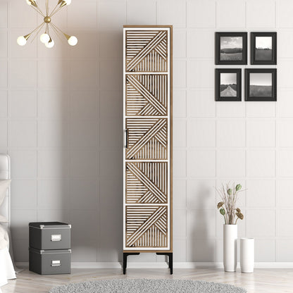 Ντουλάπα 40x201.4x47.5 εκ Walnut White 845HCT5399