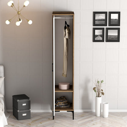 Ντουλάπα 40x201.4x47.5 εκ Walnut White 845HCT5399