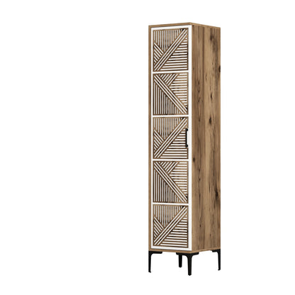Ντουλάπα 40x201.4x47.5 εκ Walnut White 845HCT5399