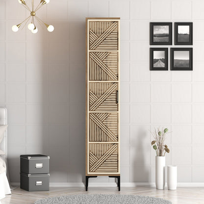 Ντουλάπα 40x201.4x47.5 εκ Walnut Cream 845HCT5401