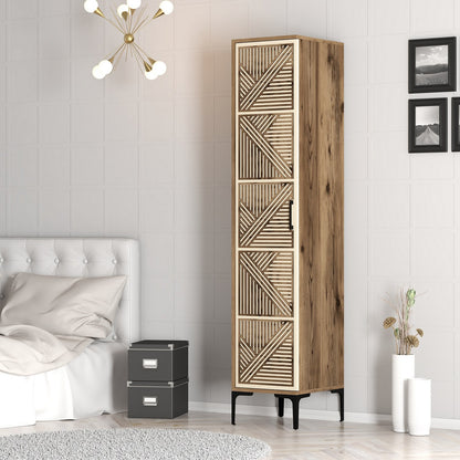 Ντουλάπα 40x201.4x47.5 εκ Walnut Cream 845HCT5401