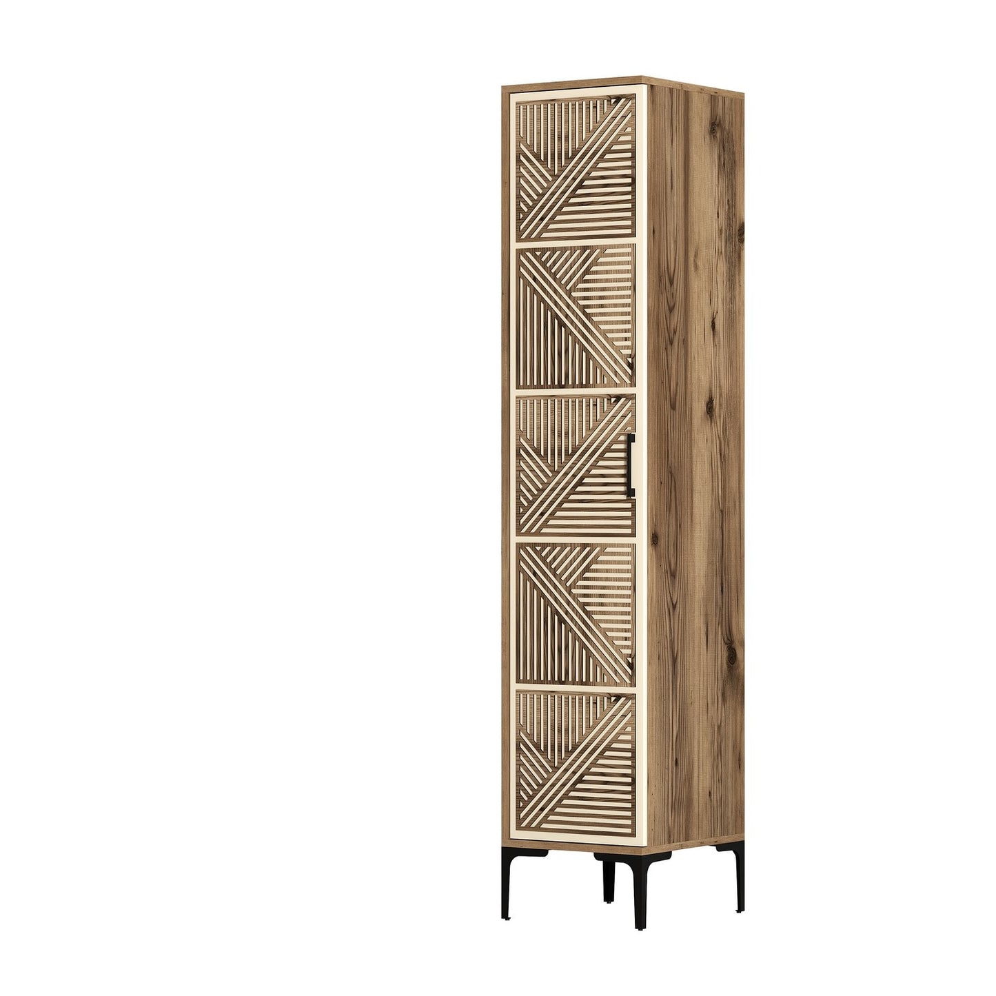 Ντουλάπα 40x201.4x47.5 εκ Walnut Cream 845HCT5401