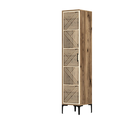 Ντουλάπα 40x201.4x47.5 εκ Walnut Cream 845HCT5401