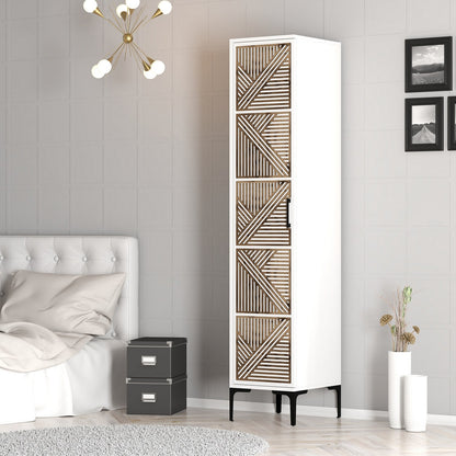 Ντουλάπα Έπιπλο Εισόδου σε 5 Χρωματισμούς Ψηλό Ντουλάπι Κρεμάστρα Ραφιέρα Κρεβατοκάμαρας Έπιπλο Μπάνιου Ανοιχτή Ντουλάπα 845HCT5402