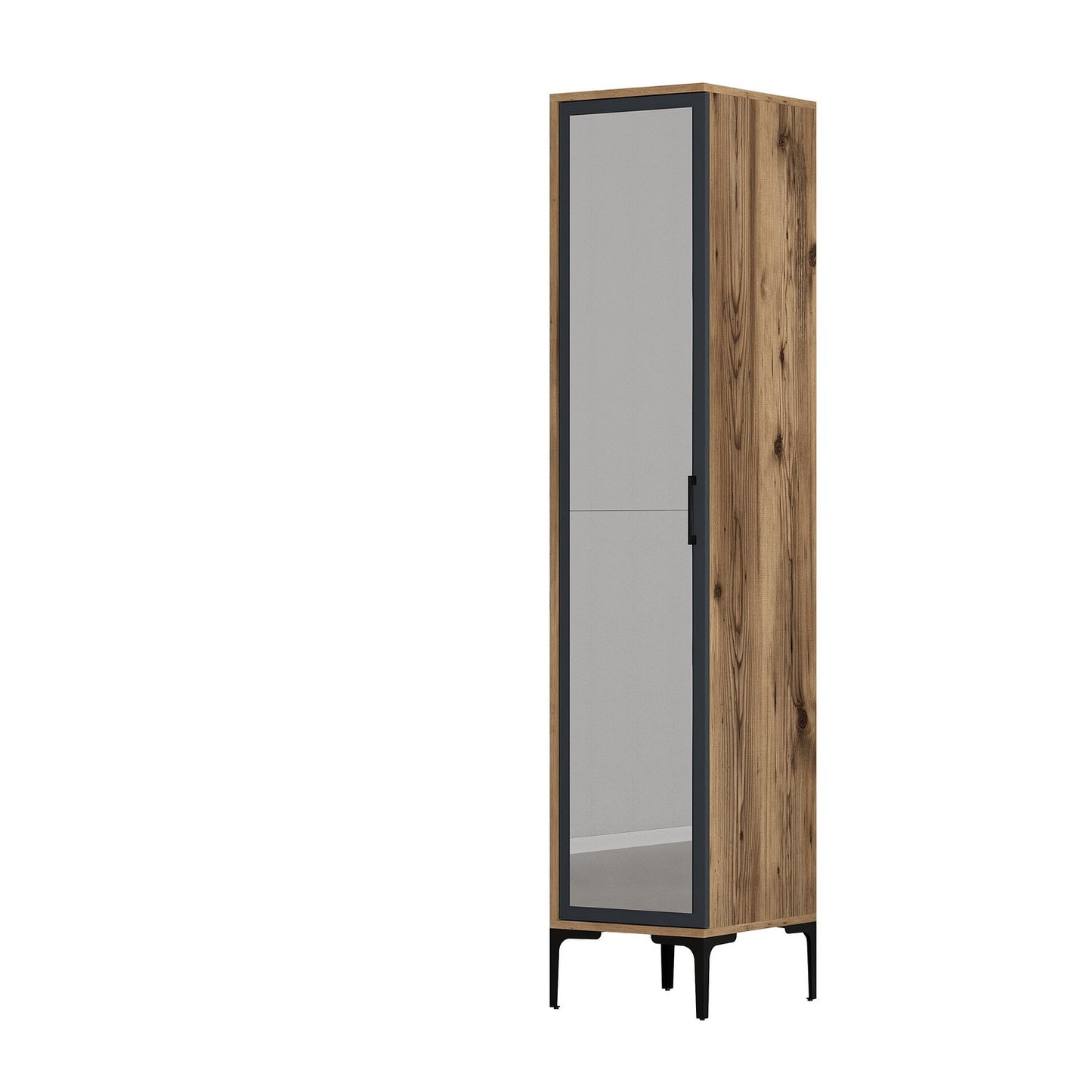 Ντουλάπα 40x201.4x47.5 εκ Walnut Anthracite 845HCT5404