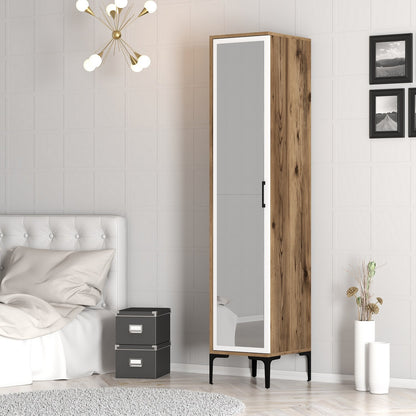 Ντουλάπα 40x201.4x47.5 εκ Walnut White 845HCT5405