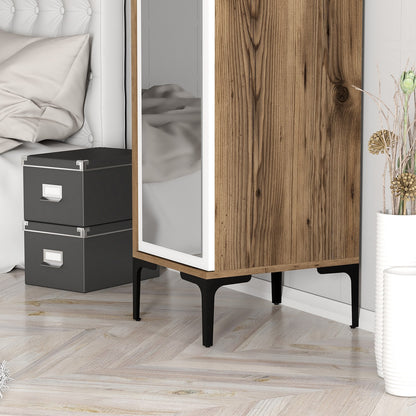 Ντουλάπα 40x201.4x47.5 εκ Walnut White 845HCT5405