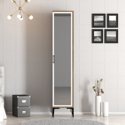 Ντουλάπα 40x201.4x47.5 εκ Walnut White 845HCT5405